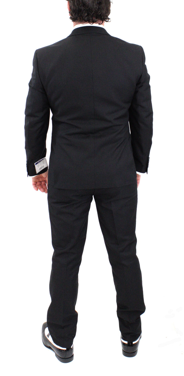 Portabella,SOLID1 BUTTONSLIMTUXEDO SUITS400TUXBLACK