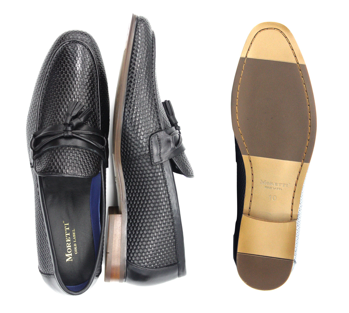 MORETTI,MOC TOE-SLIP ON-SHOES-M321855-BLACK - Main Image