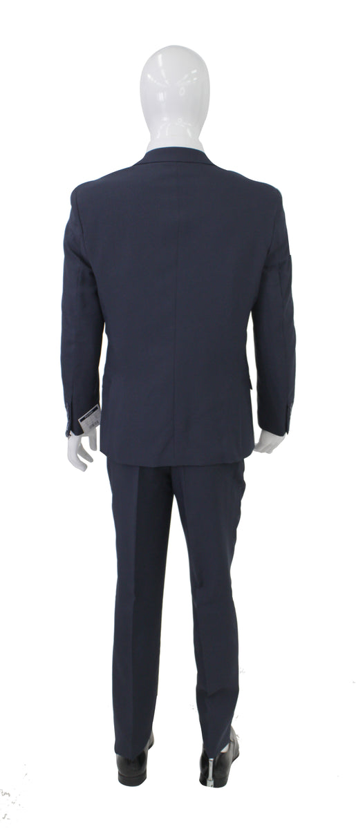 PORTABELLA,SOLID2BSLIM FITDRESSY SUITSPOPLINNAVY Portabella