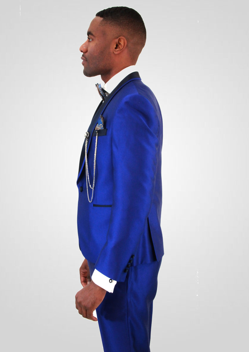 Portabella,SOLID1BSHAWLVTUXEDO SUITSTUX300FRENCH BLUE