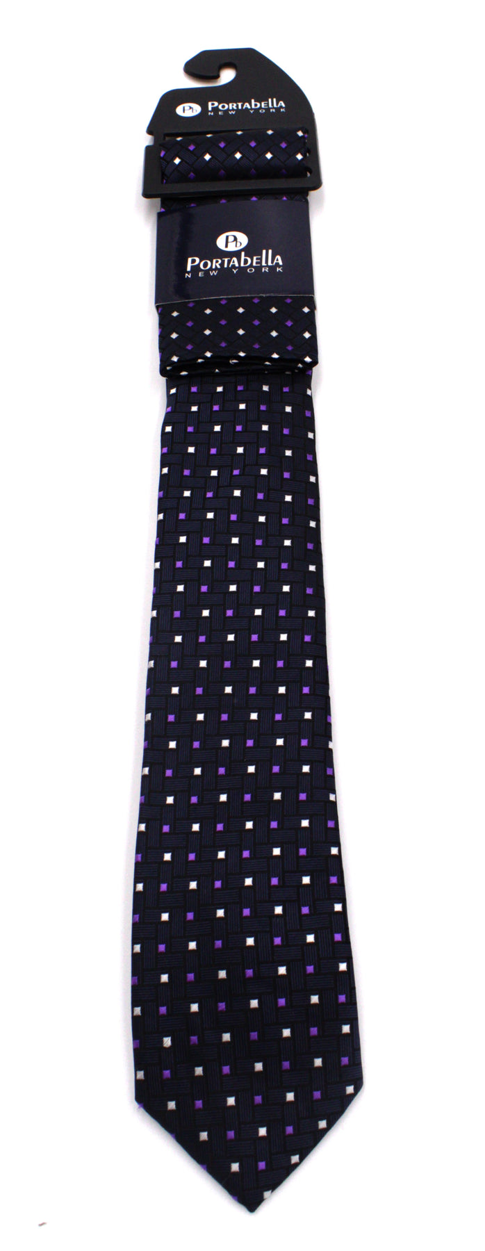 PORTABELLA,Z---NECKWEAR-FANCY TIE-SQUARE PURPLE – Portabella