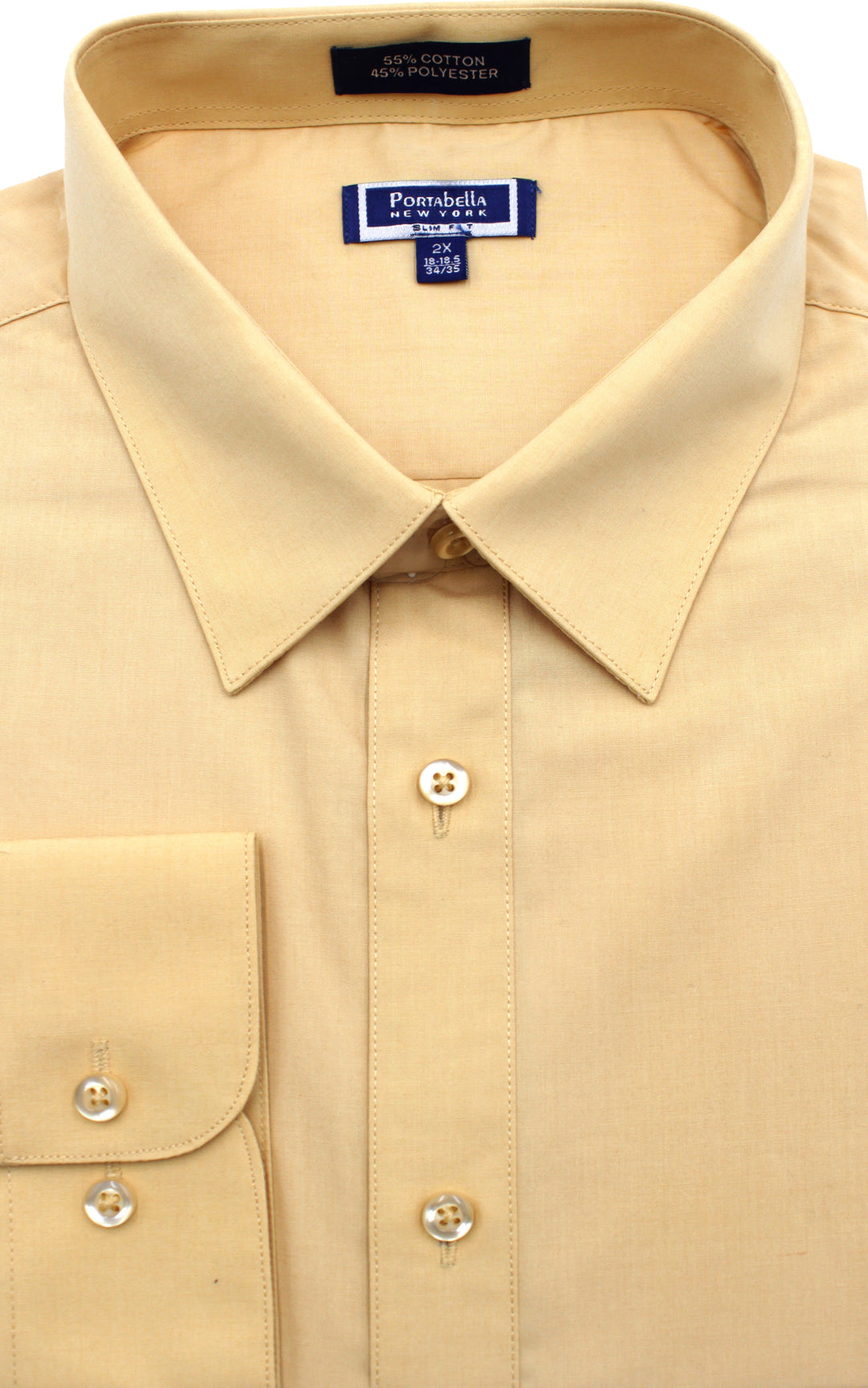 PORTABELLA,SOLID-SPREAD COLLAR-DRESS SHIRTS-S2020-B-CHAMPAGNE Portabella PORTABELLA,SOLID-SPREAD COLLAR-DRESS SHIRTS-S2020-B-CHAMPAGNE Portabella